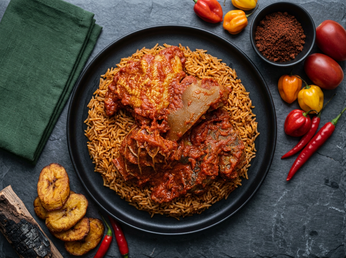 Jollof Rice with Assorted Meat