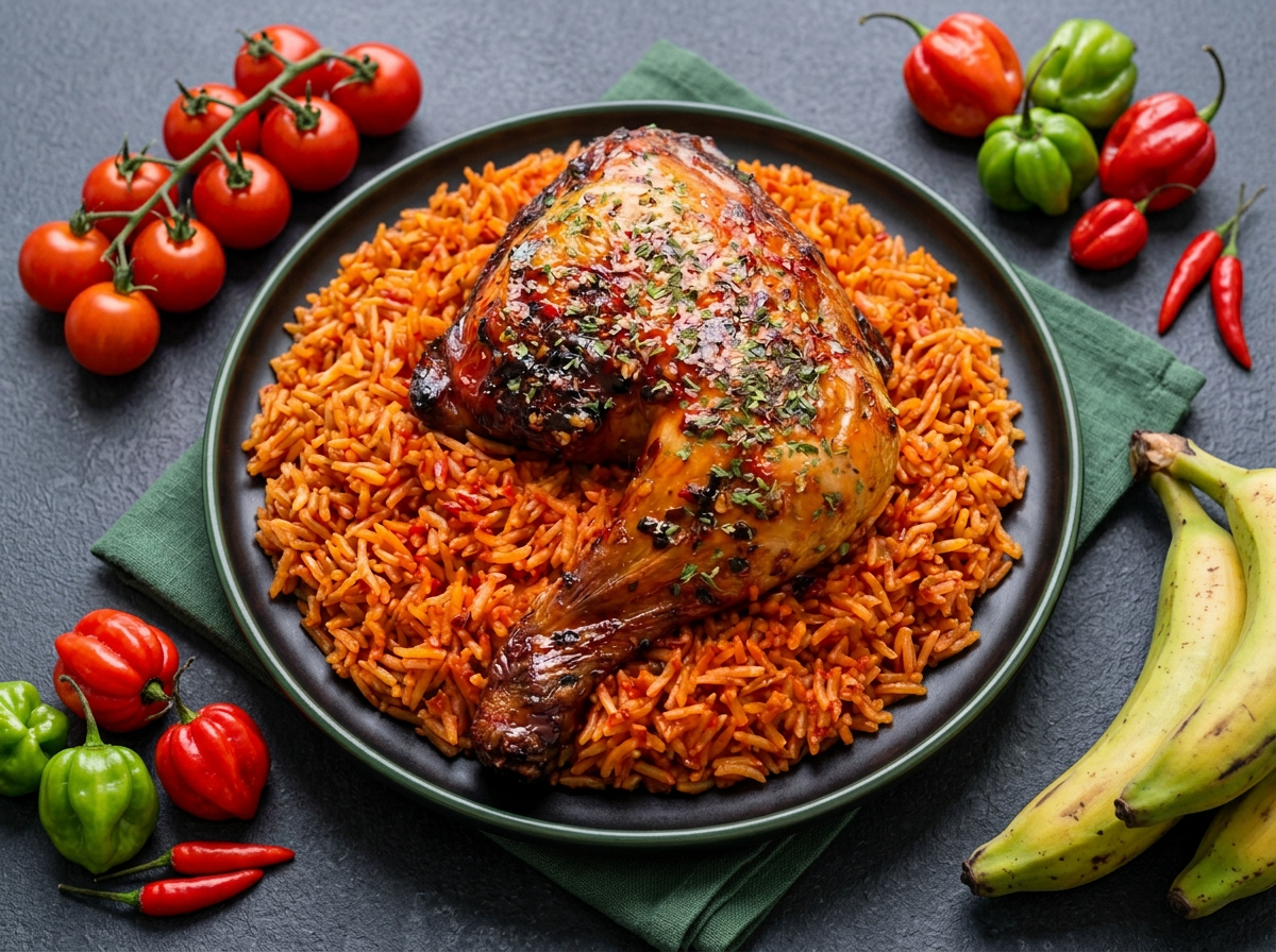 Jollof City chicken and rice